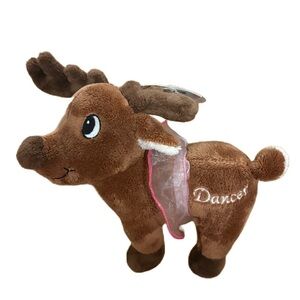 Vintage Dandee Dancer Plush Christmas Holiday Decor, Nostalgic Reindeer Toys